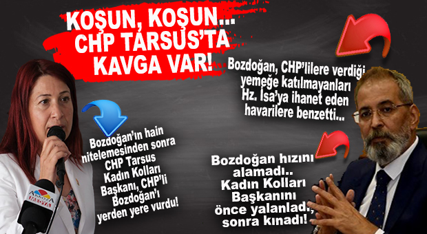 YEREL SEÇİM ÖNCESİ CHP TARSUS’TA AÇIK DÖVÜŞ… CHP PARTİ YÖNETİMİ VE CHP’Lİ BOZDOĞAN BİRBİRLERİNE KILIÇLARI ÇEKTİ…