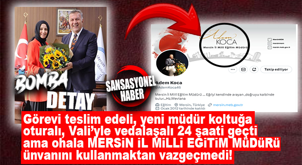 MERSİN İL MİLLİ EĞİTİM’DE BİR DEVRİN SONU: KOCA RESMEN GİTTİ, DURMUŞ GÖREVE BAŞLADI!