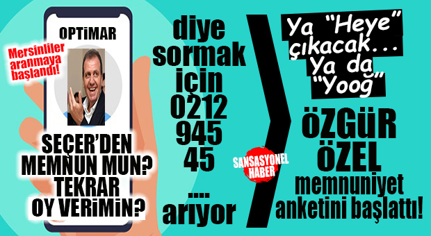 AHA BOMBA: CHP’Lİ SEÇER İÇİN GENEL MERKEZİN ANKETİ BAŞLADI… TELEFONLA “MEMNUN MUSUNUZ, ADAY OLSA OY VERİR MİSİNİZ?” DİYE SORARLAR!