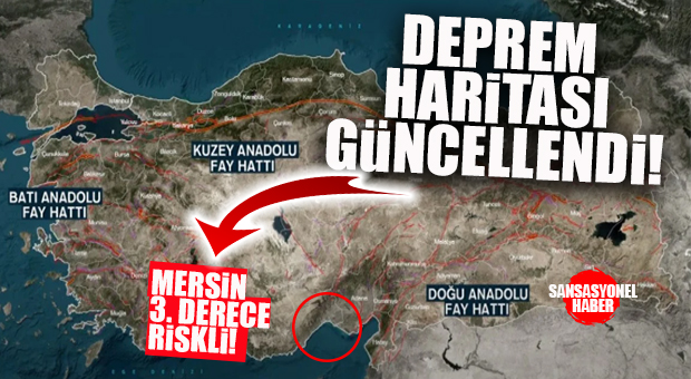 MERSİN 3. DERECEDE… DEPREM KUŞAĞINDA BULUNAN TÜRKİYE’NİN DİRİ FAY HARİTASI GÜNCELLENDİ