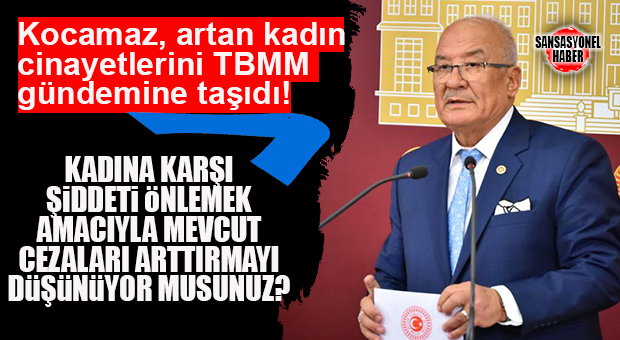 İYİ PARTİLİ KOCAMAZ, ARTAN KADIN CİNAYETLERİNİ TBMM GÜNDEMİNE TAŞIDI