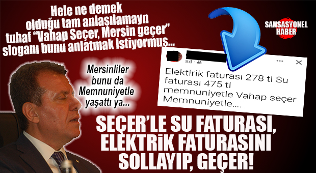 SÖZDE HALKÇILIĞA TEPKİ BÜYÜK: MERSİN’İN SU FATURASI KABARIKLIĞINA TEPKİLER DİNMİYOR!