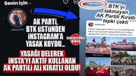 INSTAGRAM’A AK PARTİ HÜKÜMETİ YASAK GETİRDİ, YASAĞI YİNE AK PARTİLİ DELDİ… ALİ KIRATLI INSTAGRAM’DA HALA AKTİF…