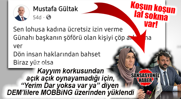 DEM’Lİ SARIYILDIZ ve ARSLAN’A AK PARTİLİ GÜLTAK’TAN MOBBİNG TEPKİSİ: “BİRAZ YÜZ OLSA!”