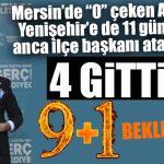 AK PARTİ’DEN YENİŞEHİR’E İSTİFADAN 11 GÜN SONRAYA ATAMA… İLÇE KONGRELERİNE 12 GÜN KALDI!