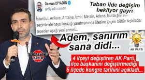 DİKKAT ÇEKEN DETAY: AK PARTİ’DE İLK KONGRELER BU HAFTA SONU İLÇE BAŞKANI DEĞİŞTİRİLMEYEN 5 İLÇEYLE BAŞLIYOR…