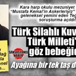 HALKIN AVUKATI İZZET ULUDAĞ YAZDI: “TÜRK MİLLETİ’NİN GÖZ BEBEĞİ TÜRK SİLAHLI KUVVETLERİ’Nİ TEĞMENLER ÜZERİNDEN ZAAFA UĞRATMAK”