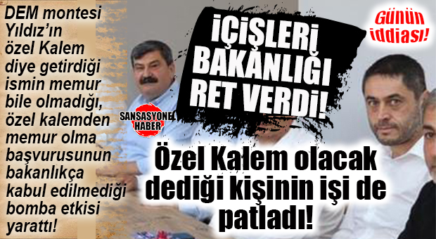 GÜNÜN BOMBASI: DEM MONTESİ CHP’Lİ YILDIZ’IN ÖZEL KALEM YAPMAK İSTEDİĞİ İSMAİL KAYA’NIN MEMUR OLMA İŞİ İÇİŞLERİ’NDEN VETO YEDİ… BIRAKIN MÜDÜRÜ MEMUR BİLE OLAMAYAN KAYA, TOROSLAR BELEDİYESİ’NDE TÜM YETKİLER HALA ELİNDE…