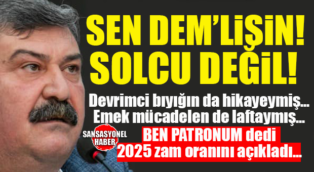 CHP’Lİ TOROSLAR BELEDİYE BAŞKANI YENİ YIL ZAM ORANINI AÇIKLADI: “BEN BU BELEDİYENİN PATRONUYUM, DEVLET ASGARİ ÜCRETE NE KADAR ZAM VERİRSE O KADAR ARTIŞ VERECEĞİM!”