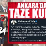 ANKARA’DAN FLAŞ İDDİA… AK PARTİ’DE MERSİN DAHİL 7 İL BAŞKANI DEĞİŞECEK!