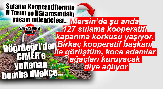 BOMBA İDDİA… SULAMA ALANI AÇMAK İÇİN İL TARIM MÜDÜRLÜĞÜ ÇİFTÇİYE “KOOPERATİF YASAL DEĞİL, SEN DERNEK KUR” DEDİ… DSİ “DERNEK OLMAZ” DİYOR! ÇİFTÇİYE ŞİMDİ DE “SU OYUNU!”