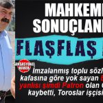 SON DAKİKA… TOPLU SÖZLEŞMEYİ İHLAL EDEN CHP’Lİ TOROSLAR BELEDİYE BAŞKANI YILDIZ’A MAHKEME “DUR” ÇEKTİ!