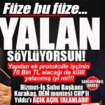 HİZMET-İŞ SENDİKASINDAN DEM MONTESİ CHP’Lİ YILDIZ’A FÜZE GELDİ: “EMEK DÜŞMANI, AÇIKLAMALARI YANLI VE YANLIŞ!”